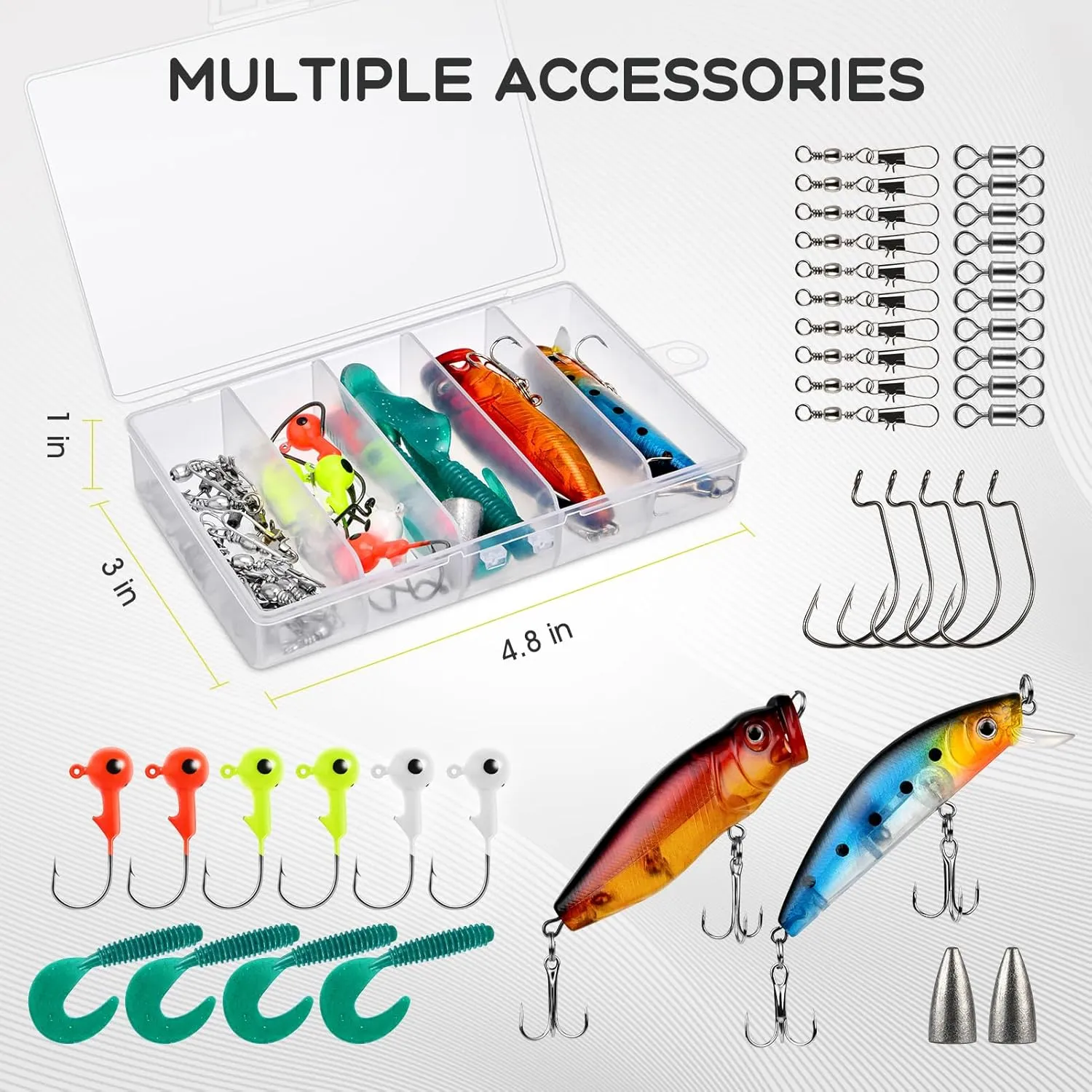 Fishing Rod and Reel Combo Telescopic Pole Set with Fishing Line, Fishing Lures Kit and Carrier Bag for Sea Saltwater Freshwater, 6/7/8/9 Feet