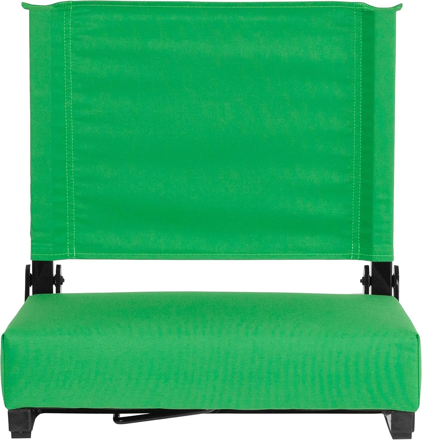 Flash Furniture Grandstand Portable Stadium Seat for Bleachers or Benches, Folding Padded Stadium Chair with Carrying Handle, 500 lb. Weight Capacity, Bright Green