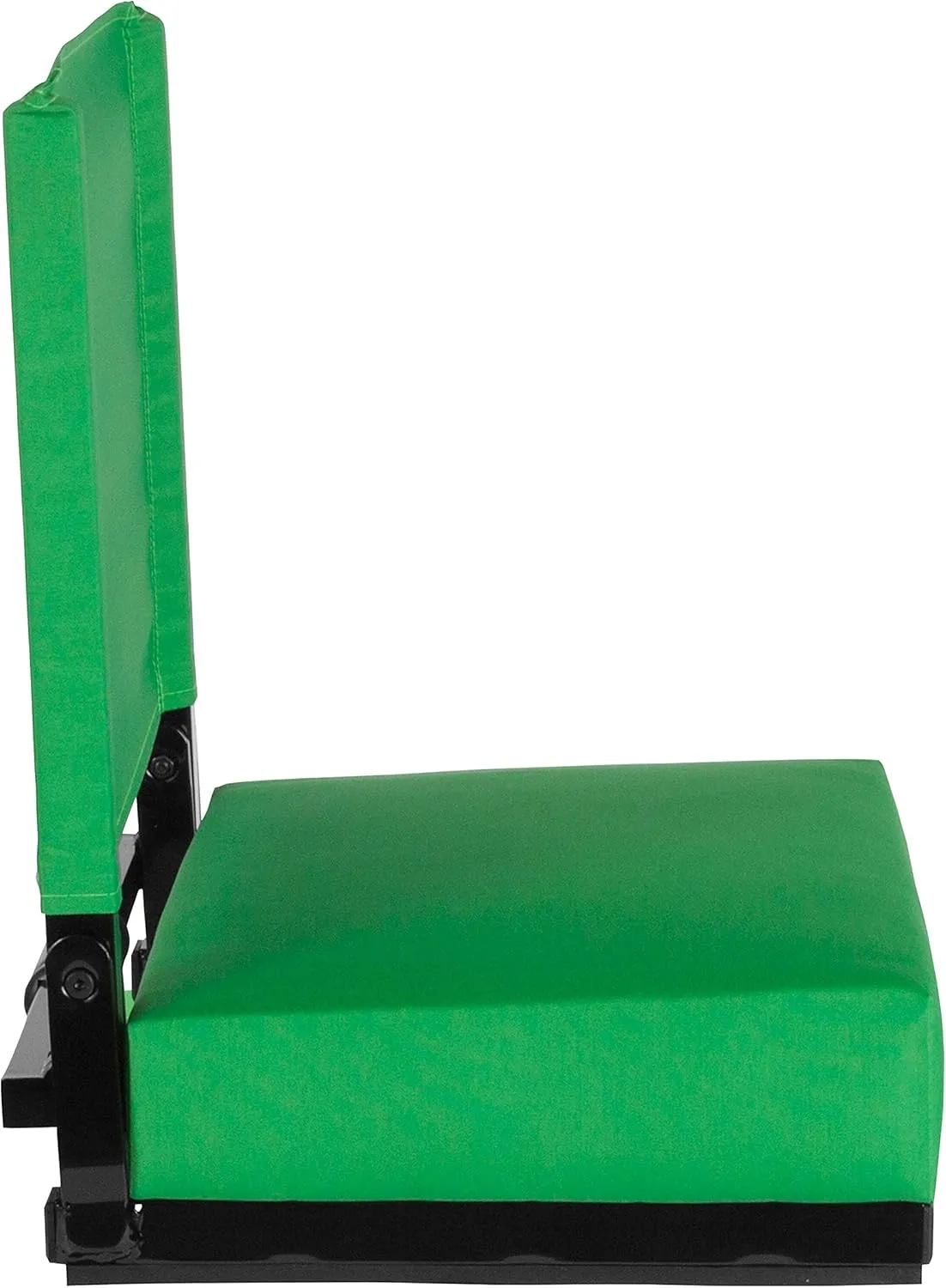 Flash Furniture Grandstand Portable Stadium Seat for Bleachers or Benches, Folding Padded Stadium Chair with Carrying Handle, 500 lb. Weight Capacity, Bright Green