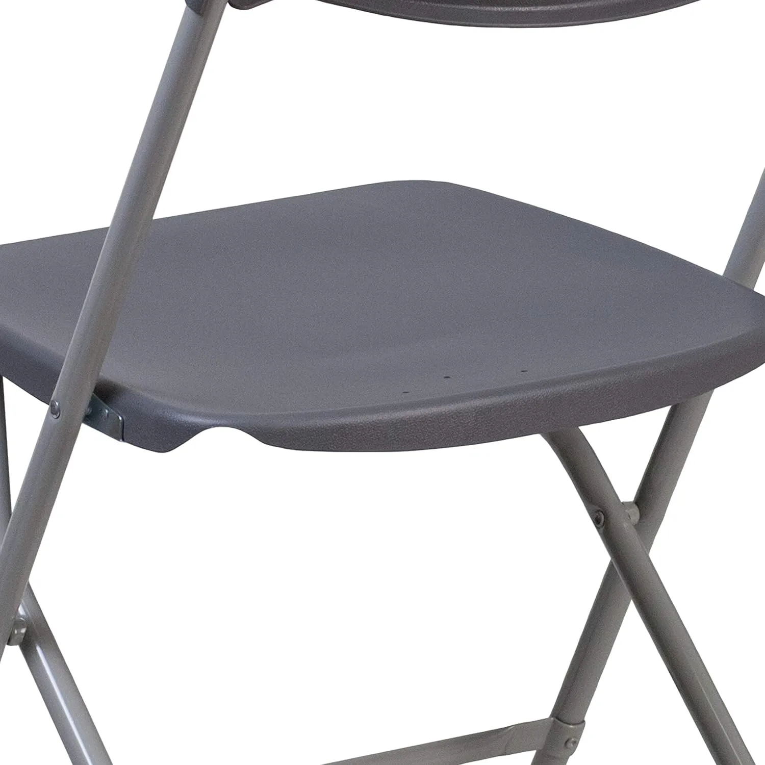 Flash Furniture HERCULES Series 650 lb. Capacity Charcoal Plastic Fan Back Folding Chair
