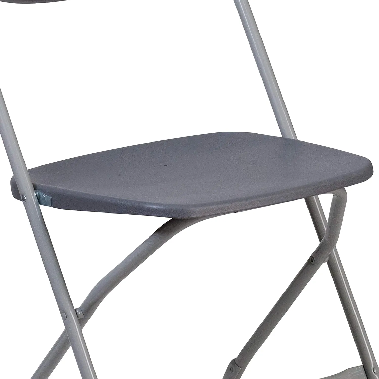 Flash Furniture HERCULES Series 650 lb. Capacity Charcoal Plastic Fan Back Folding Chair