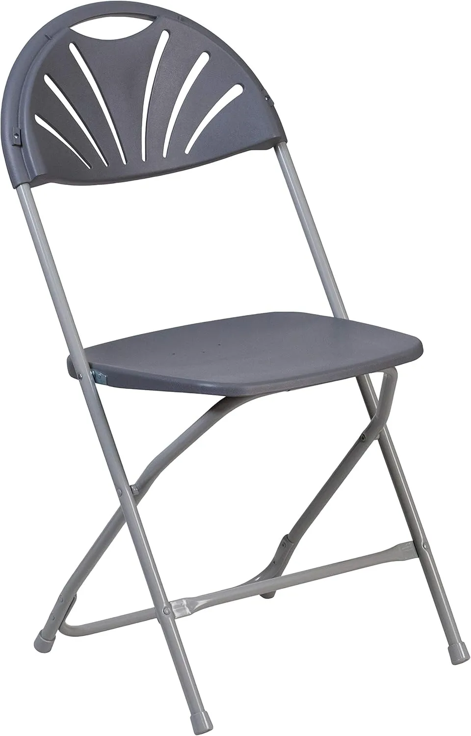 Flash Furniture HERCULES Series 650 lb. Capacity Charcoal Plastic Fan Back Folding Chair