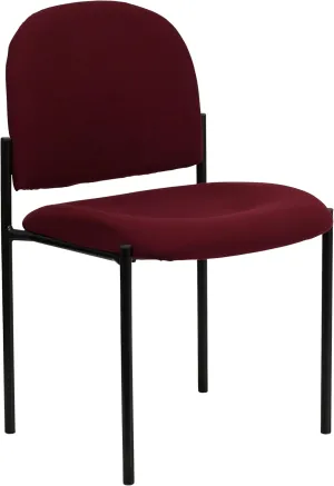 Flash Furniture Tania Comfort Burgundy Fabric Stackable Steel Side Reception Chair