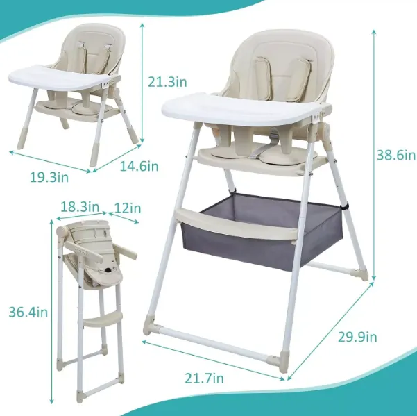 Foldable Baby Feeding High Chair