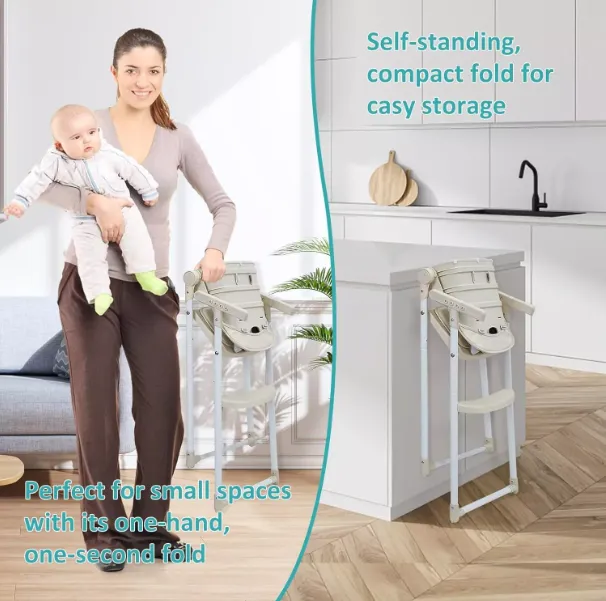 Foldable Baby Feeding High Chair