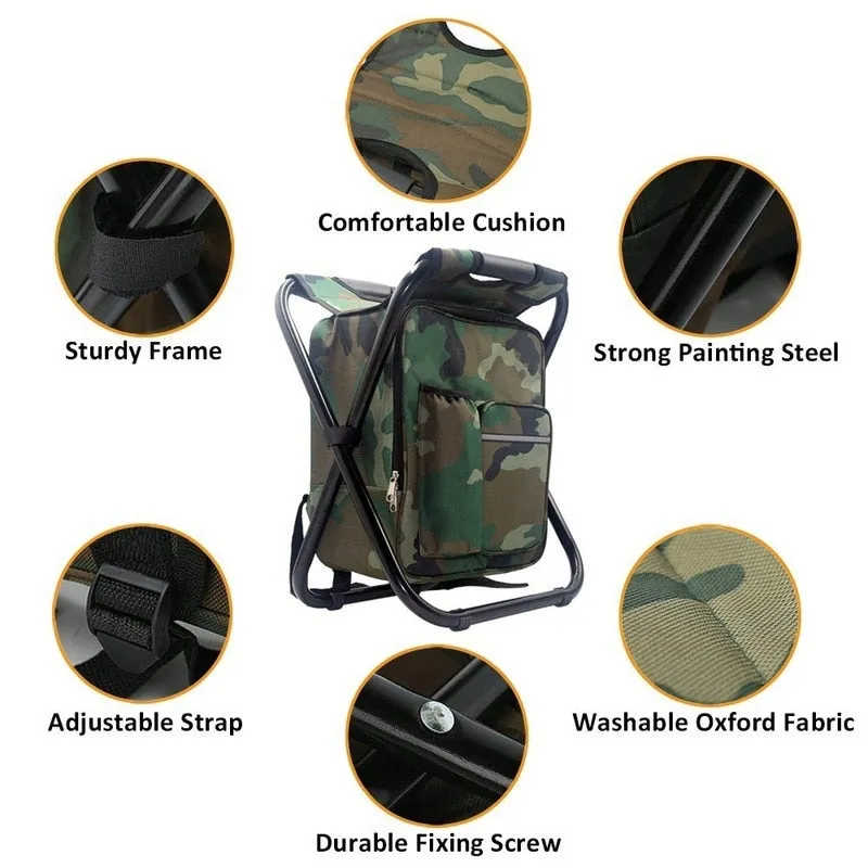 Foldable Camping Stool Backpack