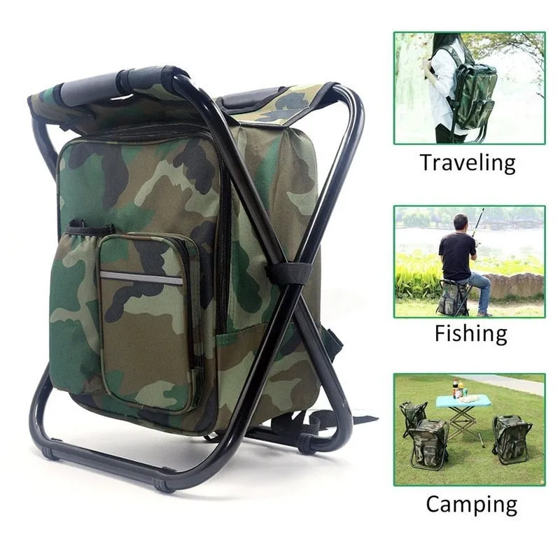Foldable Camping Stool Backpack