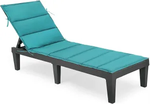 Foldable Outdoor Chaise Lounge Cushion,Water-Resistant Pool Lounge Chair Cushion,72 Inch Patio Reclining Sun Lounger Cushions