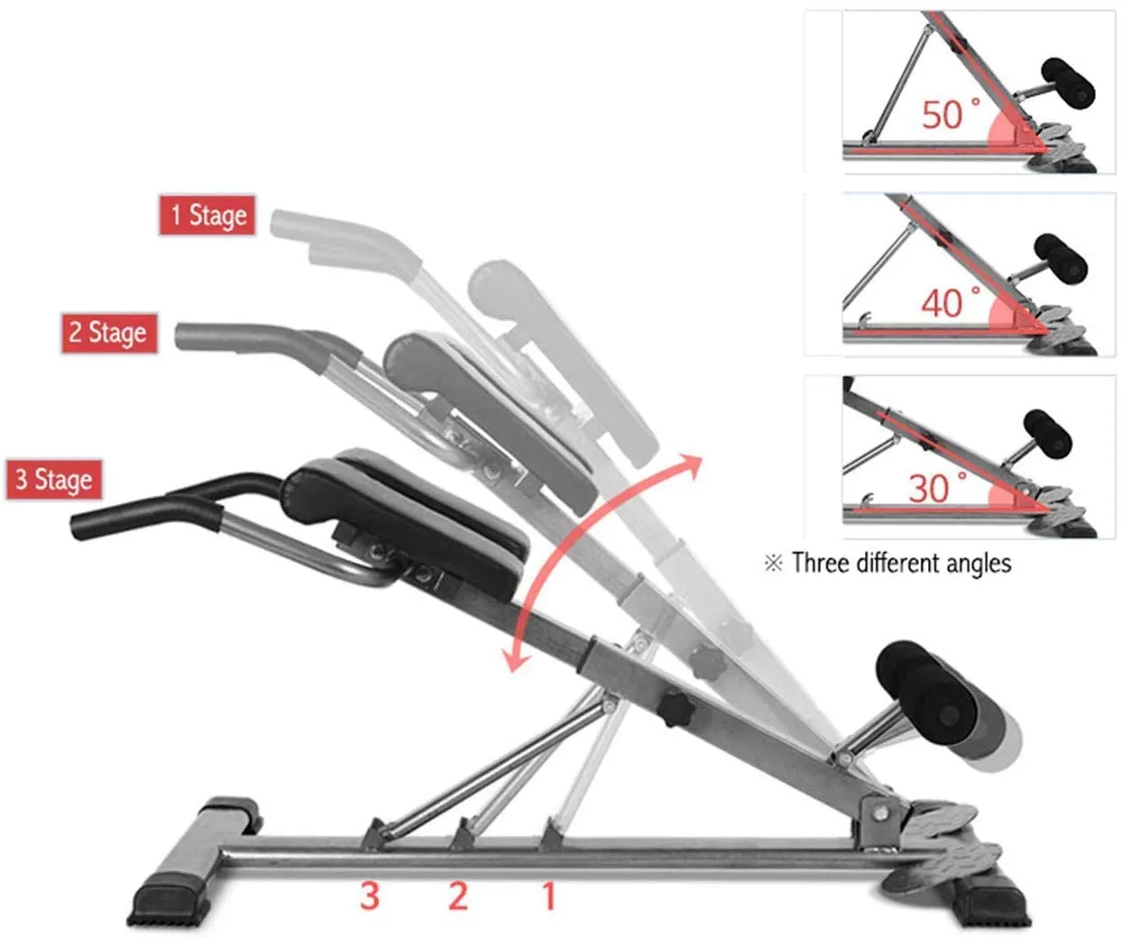 Foldable Roman Chair Back Hyperextension Machine