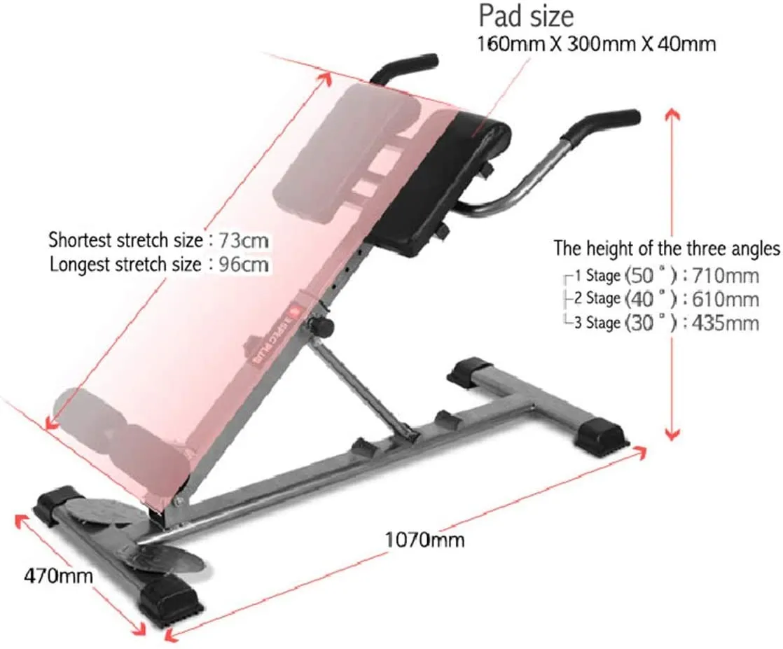 Foldable Roman Chair Back Hyperextension Machine
