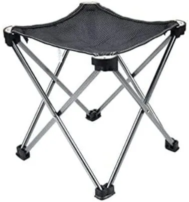 Folding Chairs Aluminum Alloy Ultralight Fishing Chair Foldable Portable Durable Camping Chair for Hiking Travel Outdoor Tools Portable Camping Chair(Silver)