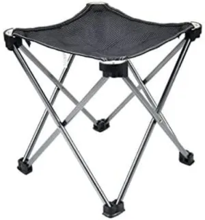 Folding Chairs Aluminum Alloy Ultralight Fishing Chair Foldable Portable Durable Camping Chair for Hiking Travel Outdoor Tools Portable Camping Chair(Silver)