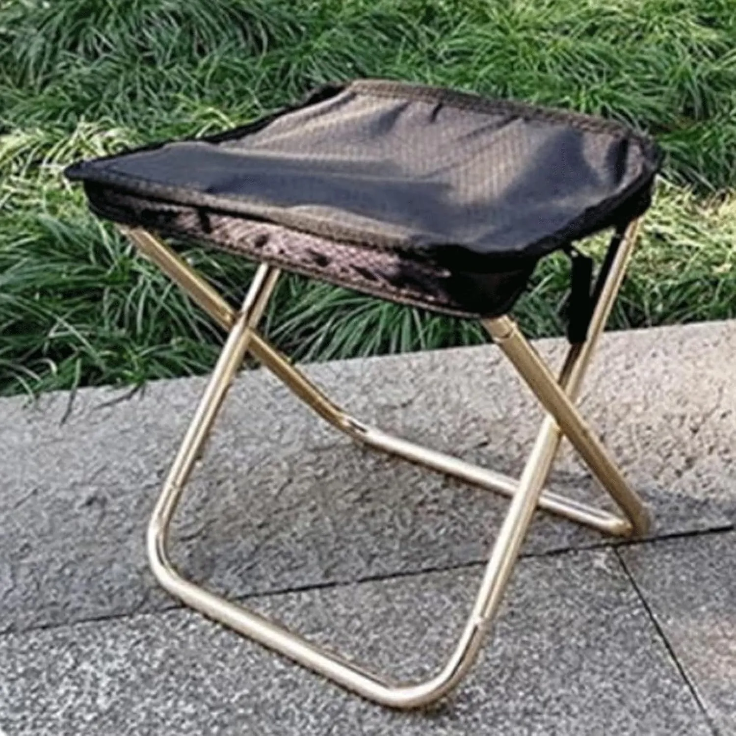 Folding Chairs Portable Folding Camping Chair Foldable Stool Black Small Aluminum Oxford Seat Outdoor for Fishing Hiking Travel Garden BBQ