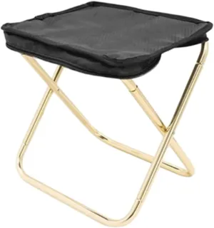 Folding Chairs Portable Folding Camping Chair Foldable Stool Black Small Aluminum Oxford Seat Outdoor for Fishing Hiking Travel Garden BBQ