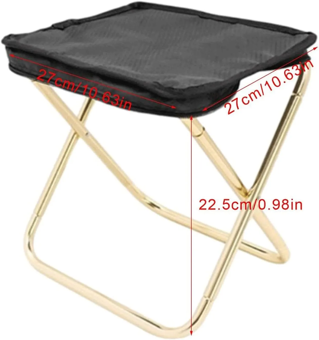 Folding Chairs Portable Folding Camping Chair Foldable Stool Black Small Aluminum Oxford Seat Outdoor for Fishing Hiking Travel Garden BBQ