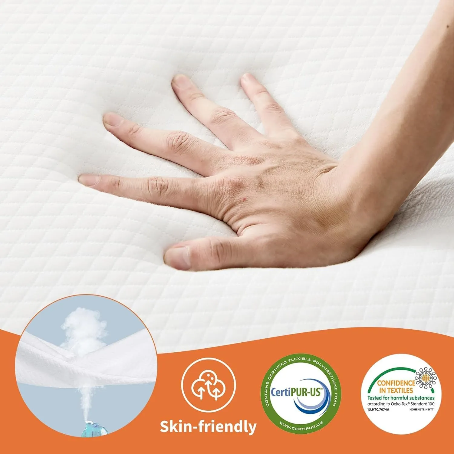 Folding Mattress, 3-inch 4-inch Trifold Memory Foam Mattress Topper with Washable Cover, Foldable Floor Mattress Guest Bed Camping, Road Trip, Full or Queen