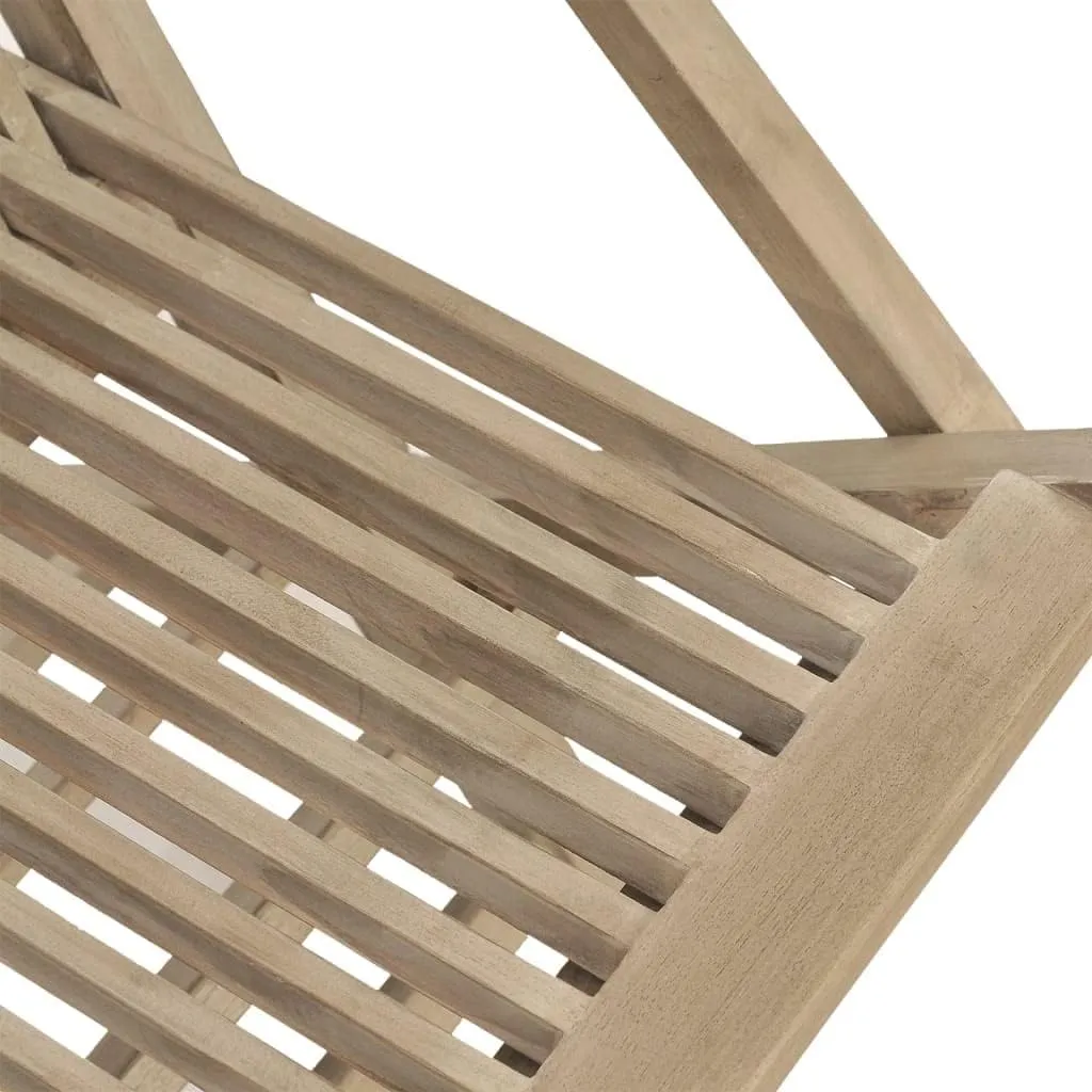 Folding Patio Chairs 2-Pack Solid Teak Wood Outdoor Furniture Gray 22x24x35 Inch Foldable Garden Seating with Slatted Design for Poolside Backyard Beach