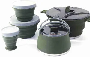 Folding Pot Set Portable Cooking Set Collapsible Cookwa Set Outdoor Camping Cookwa Set Compact