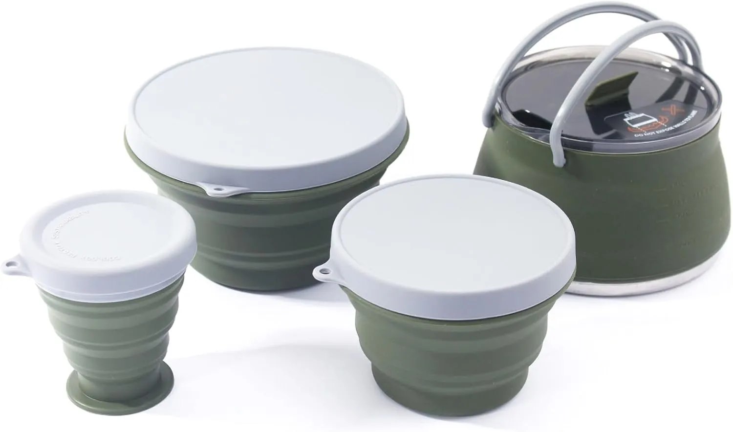 Folding Pot Set Portable Cooking Set Collapsible Cookwa Set Outdoor Camping Cookwa Set Compact