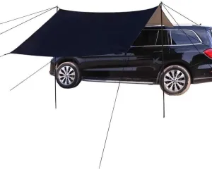 for Ferrari F80/Monza SP/Portofino/Purosangue/Roma/SF90 Stradale Camping Tarpaulin Car Awning Waterproof Hammock Rainproof Sunshade Rainproof Awning Outdoor,A Black-M