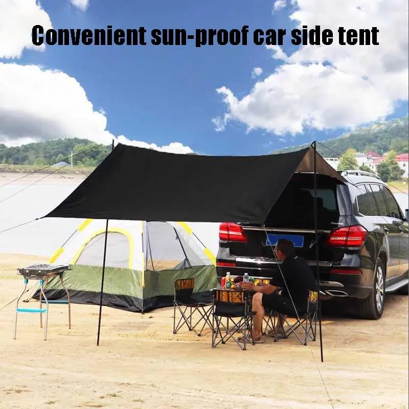 for Ligier JS50/JS60/Myli/Pulse 4/Be Sun/Be Two/OptiMax/X-Pro/X-Too Camping Tarpaulin Car Awning Waterproof Hammock Rainproof Sunshade Rainproof Awning Outdoor,B Grey-L