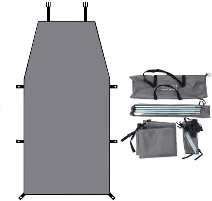 for Ligier JS50/JS60/Myli/Pulse 4/Be Sun/Be Two/OptiMax/X-Pro/X-Too Camping Tarpaulin Car Awning Waterproof Hammock Rainproof Sunshade Rainproof Awning Outdoor,B Grey-L