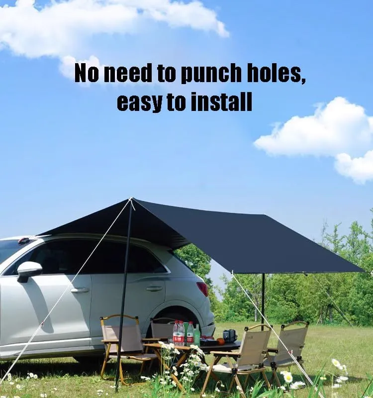 for Ligier JS50/JS60/Myli/Pulse 4/Be Sun/Be Two/OptiMax/X-Pro/X-Too Camping Tarpaulin Car Awning Waterproof Hammock Rainproof Sunshade Rainproof Awning Outdoor,B Grey-L