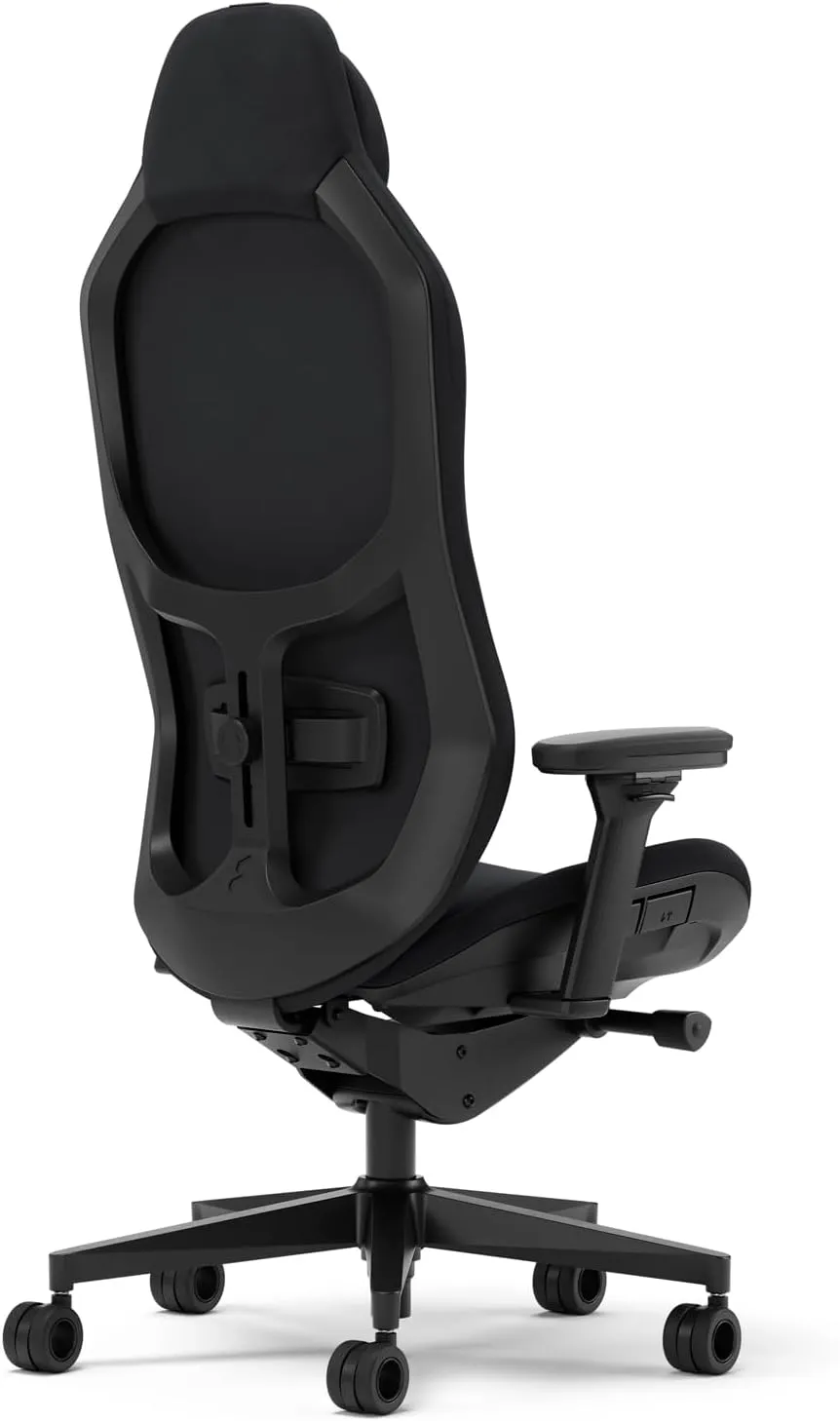 Fractal Design Refine Alcantara Dark Gaming Chair - Ergonomic Office Desk Chair Functionality with 4D Adjustable Armrests, High-Back Support, Lumbar Cushion, and Premium Fabric