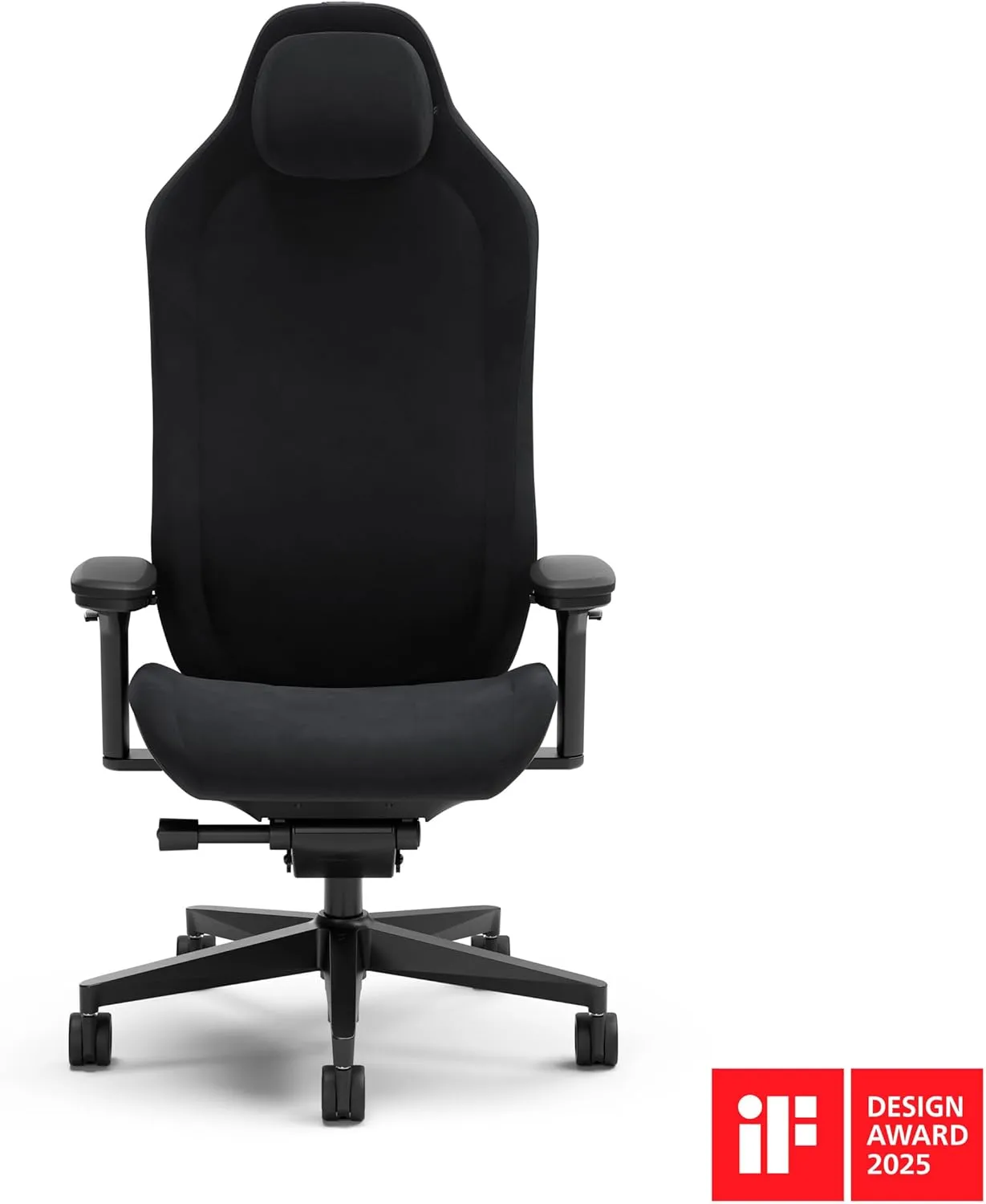 Fractal Design Refine Alcantara Dark Gaming Chair - Ergonomic Office Desk Chair Functionality with 4D Adjustable Armrests, High-Back Support, Lumbar Cushion, and Premium Fabric