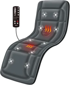 Full Body Massage Mat, Vibration Back Massage Pad for Chair, Bed, Sofa, Back Massager with Heat, Massage Chair Pad, 10 Vibration Motors& 2 Heating Levels, Gifts