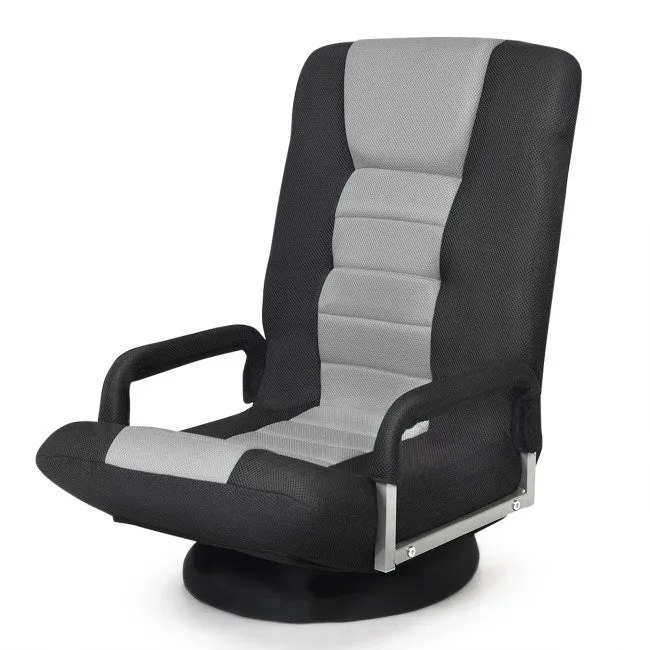 Gaming Floor Chair with Foldable Adjustable Backrest