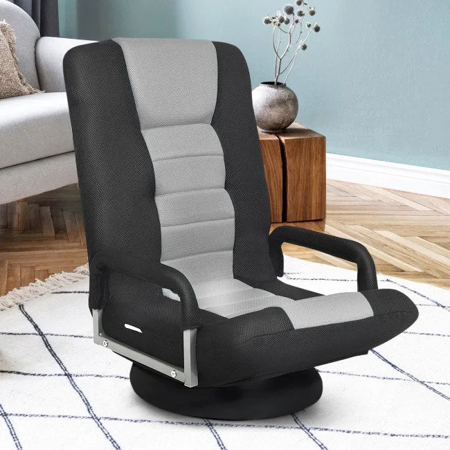 Gaming Floor Chair with Foldable Adjustable Backrest
