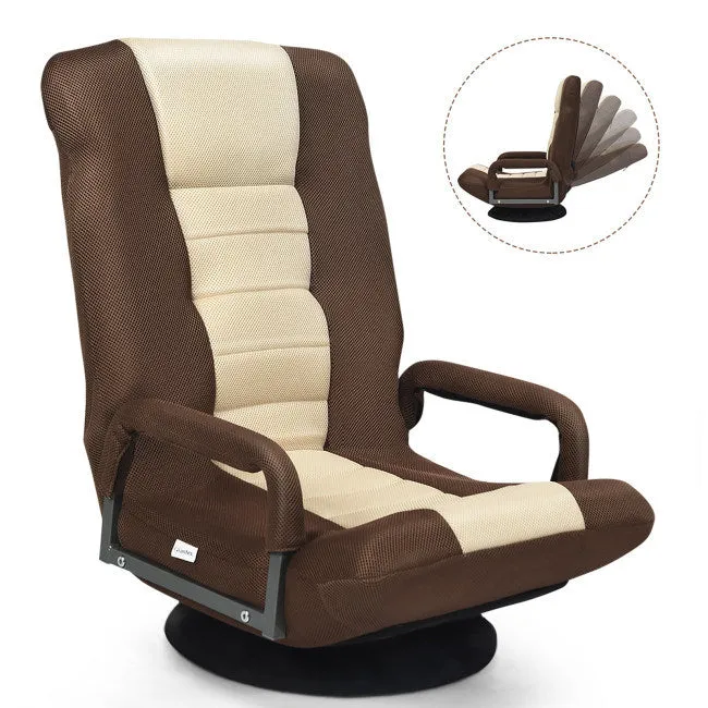 Gaming Floor Chair with Foldable Adjustable Backrest