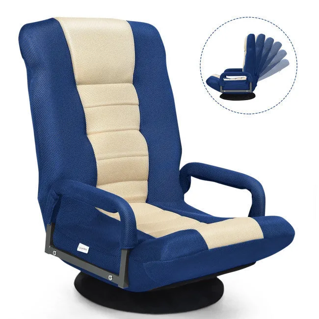 Gaming Floor Chair with Foldable Adjustable Backrest
