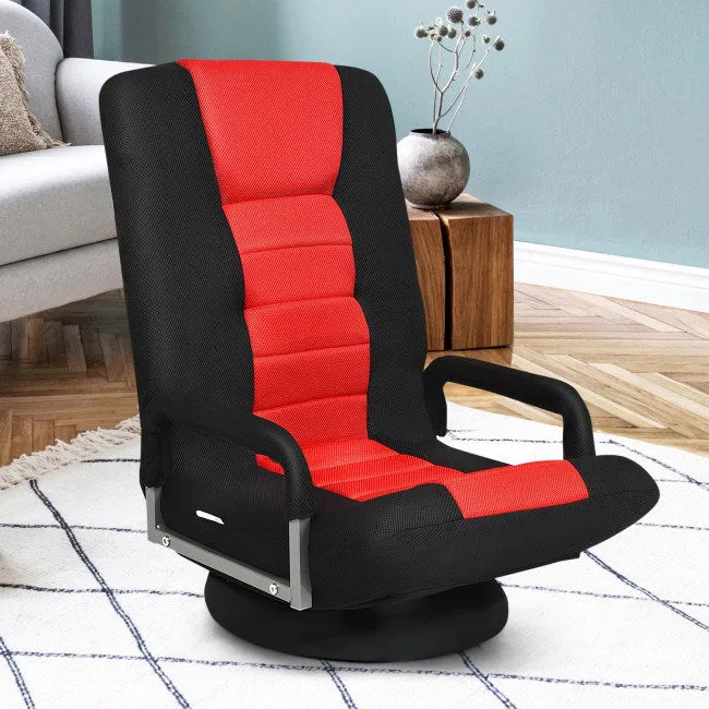 Gaming Floor Chair with Foldable Adjustable Backrest