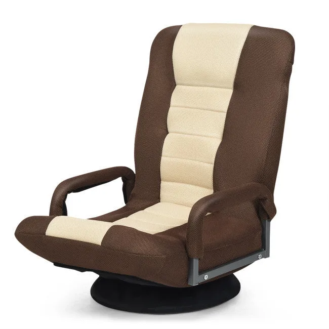 Gaming Floor Chair with Foldable Adjustable Backrest