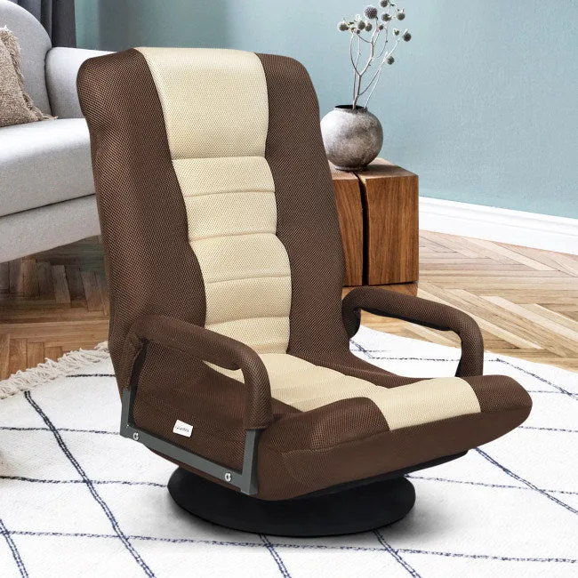 Gaming Floor Chair with Foldable Adjustable Backrest