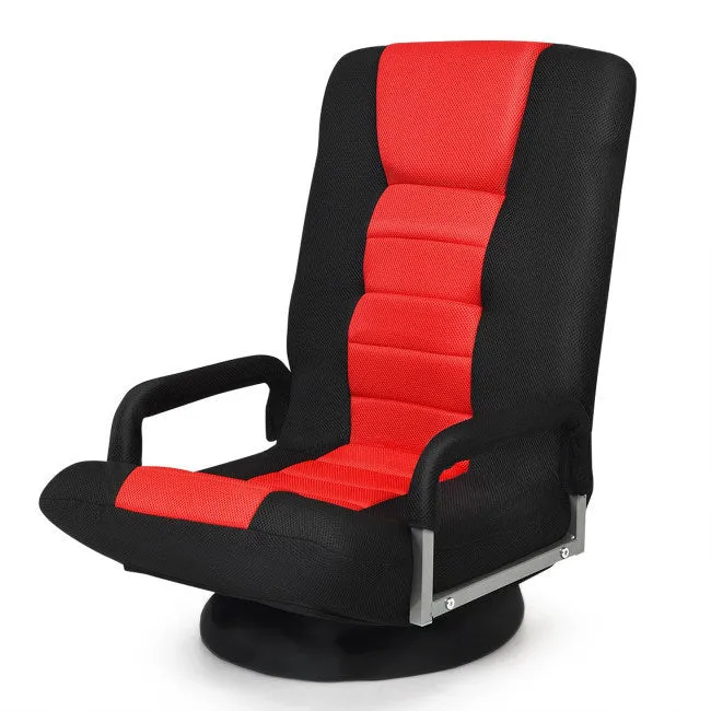 Gaming Floor Chair with Foldable Adjustable Backrest