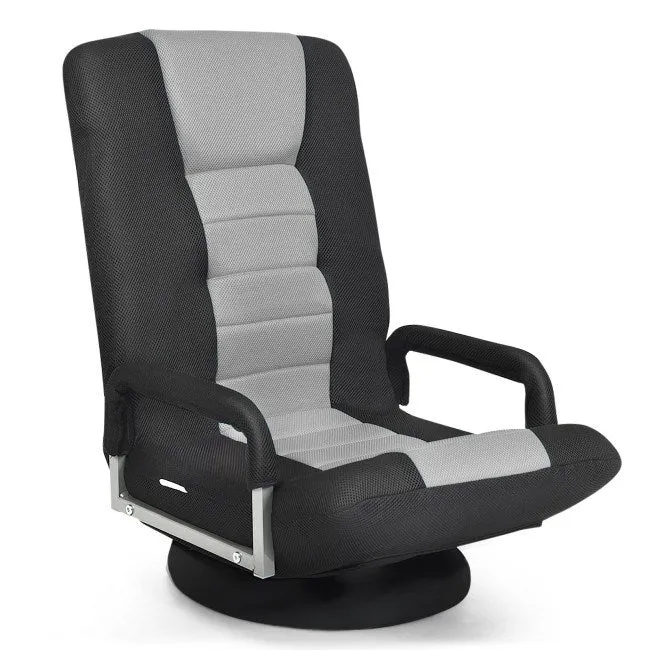 Gaming Floor Chair with Foldable Adjustable Backrest