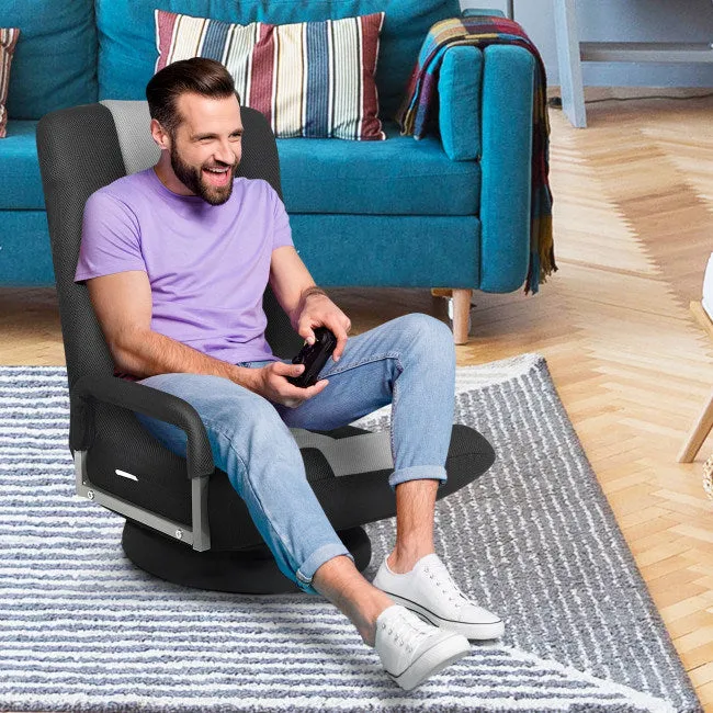 Gaming Floor Chair with Foldable Adjustable Backrest