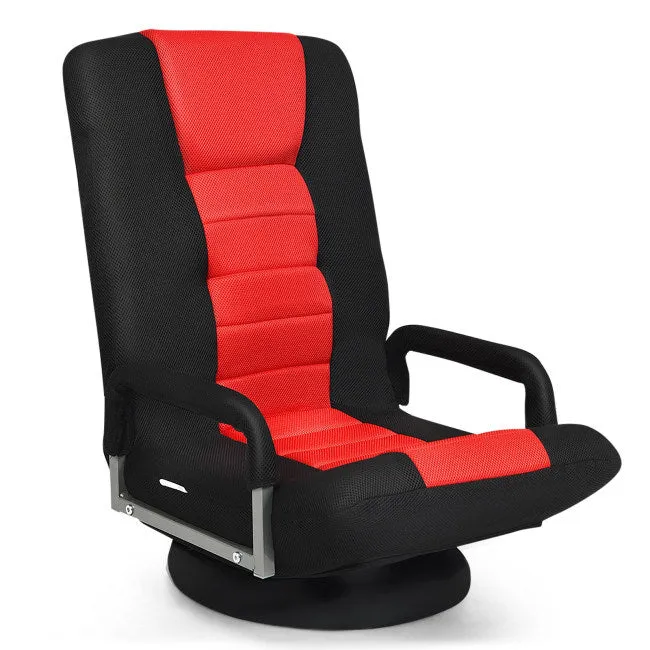 Gaming Floor Chair with Foldable Adjustable Backrest
