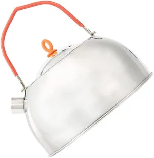 GANAZONO Stainless Steel Mini Kettle 0.6l Ideal for Camping Hiking Outdoor Tea Pot Compact Design