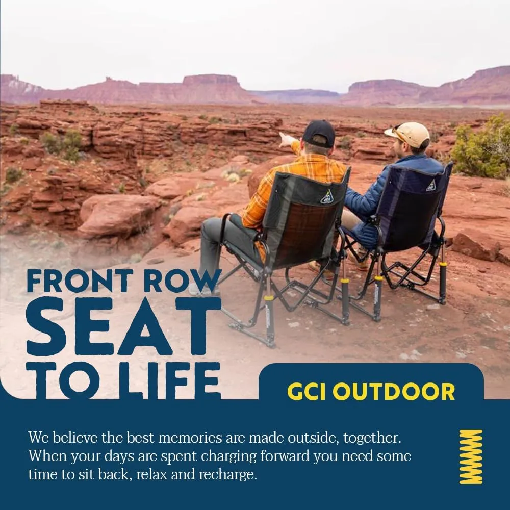 GCI Outdoor Stowaway Rocker - Varsity Red/Gray