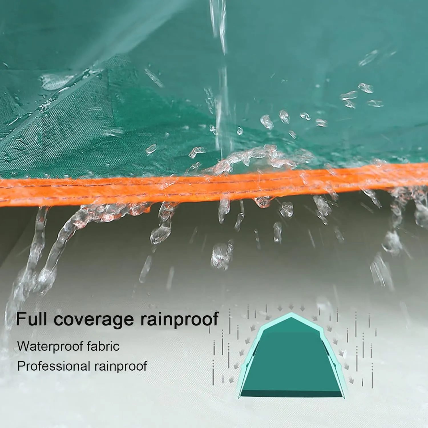 Generic Instant Pop Up Large Tent for 3~8 Person,Family Cabin Tents,2 Doors and 2 Windows with Mesh,Waterproof,Big Tent for Outdoor,Picnic,Camping,Family,Friends Gathering