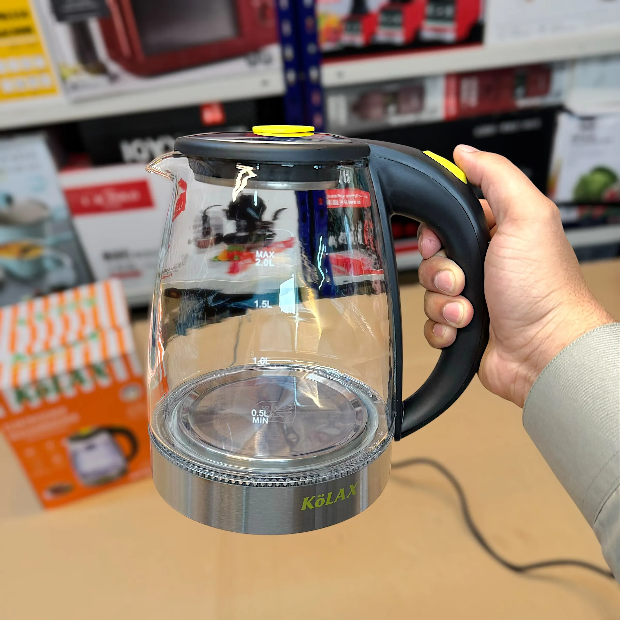 German Lot Imported Kolax 2L Glass Electric Kettle