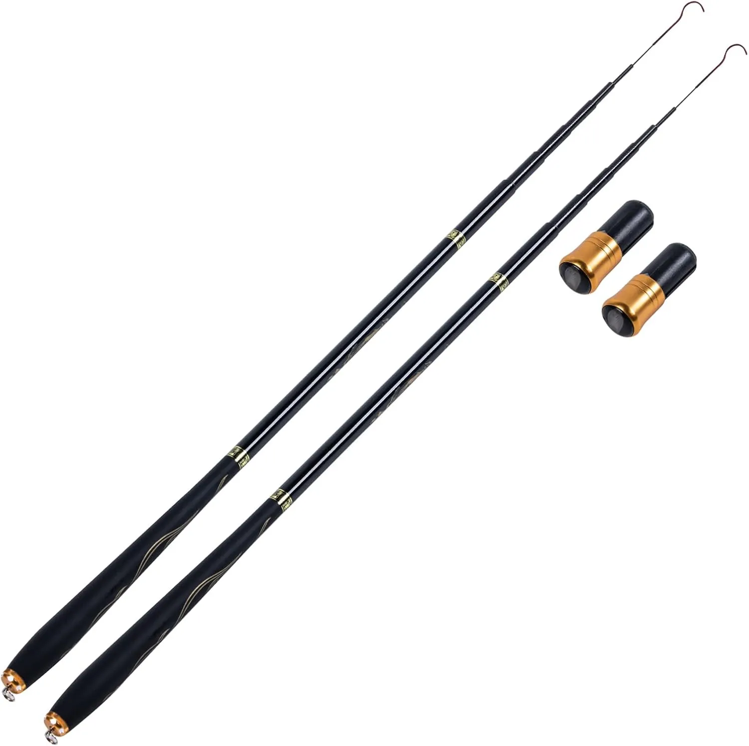 Goture 1.5m-3.6m 2pcs Telescopic Fishing Rod Carbon Fiber Tenkara Rod Ultra Light Crappie Rod Portable Travel Fishing Rod Inshore Stream Fishing Pole Trout Bass Carp Fishing