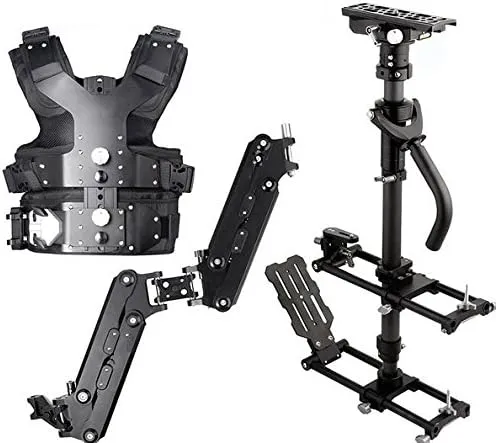GOWE Professional Steadicam Stabilizer Kit Vest V4 Sled B10 Arm X-28 Docking Bracket for Video Camera Load up to 15kg