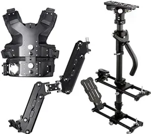GOWE Professional Steadicam Stabilizer Kit Vest V4 Sled B10 Arm X-28 Docking Bracket for Video Camera Load up to 15kg