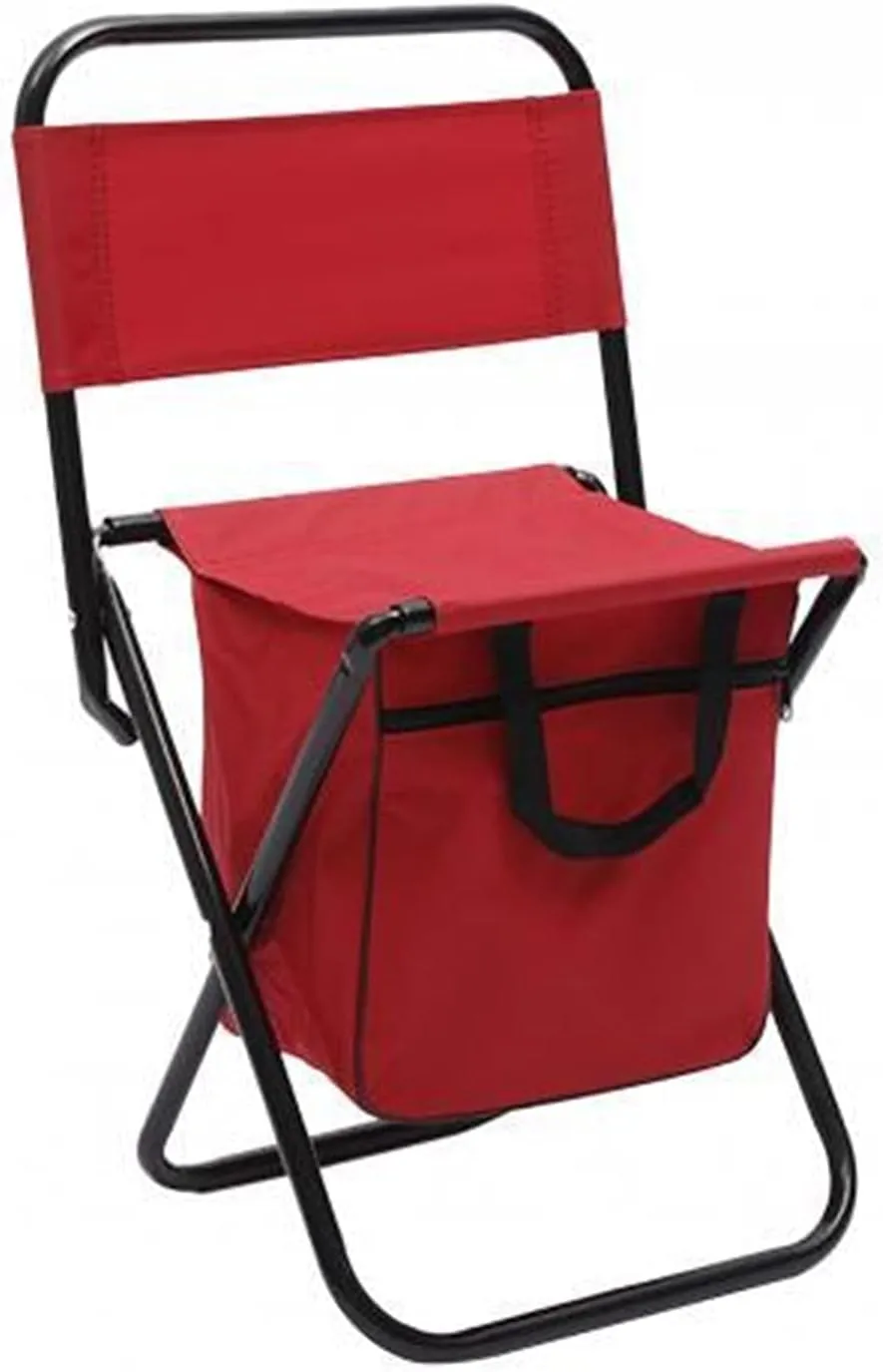 GRFIT Folding Chair Outdoor Folding Camping Fishing Chair Stool Portable Backpack Picnic Bag Hiking Pouch Camping Tool Portable Folding Chair (Color : Red)
