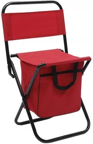 GRFIT Folding Chair Outdoor Folding Camping Fishing Chair Stool Portable Backpack Picnic Bag Hiking Pouch Camping Tool Portable Folding Chair (Color : Red)